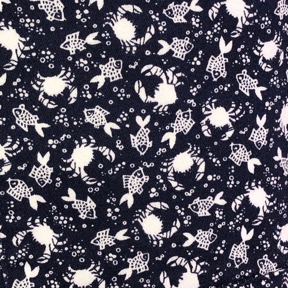 Women's DOCKERS Stretch Twill Navy Blue Lobster Print Short Skorts Size 14 - Picture 5 of 10